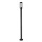 Z-Lite Glenwood 1 Light Outdoor Post Mounted Fixture, Black & Clear 586PHMR-567P-BK - alternate 3